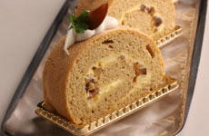 そば粉のロールケーキ