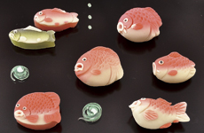 鯉の細工菓子各種